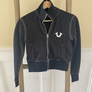True Religion crop zip up. XS
